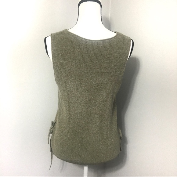 Madewell olive green side tie sweater tank - Picture 7 of 7